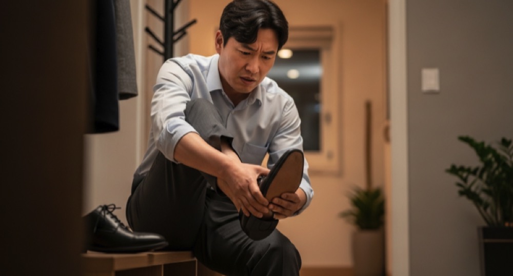 신발 꽉 끼는 느낌