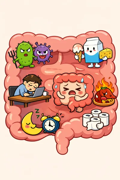 스트레스로 장이 불편한 상태