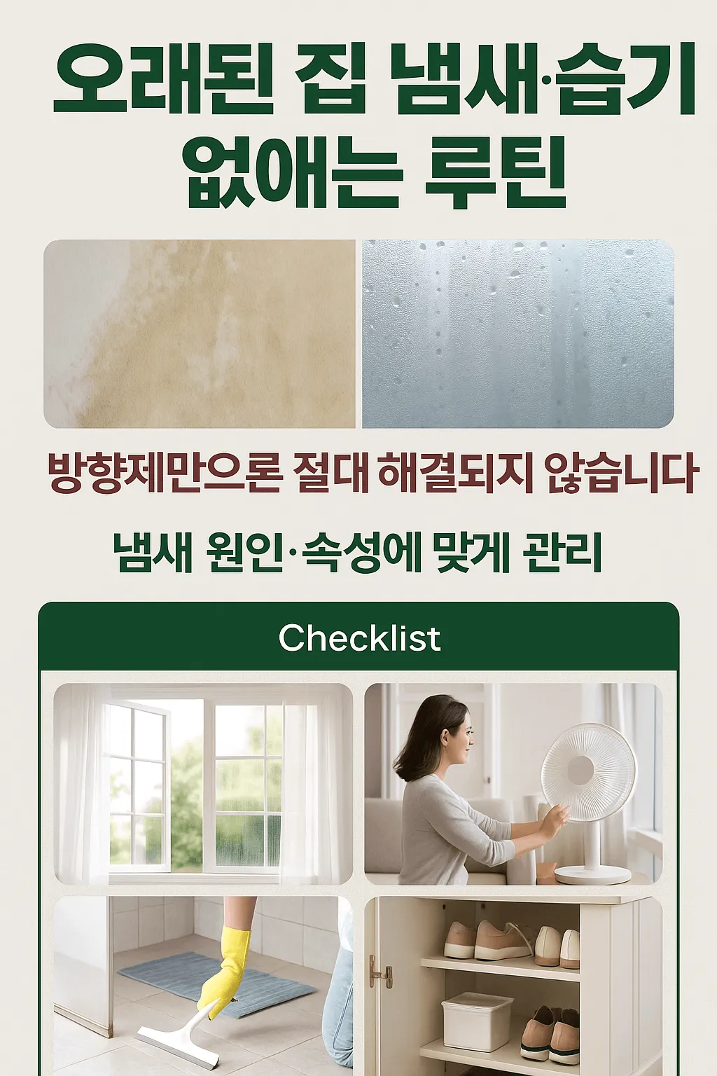 오래된 집 냄새/습기 원인과 해결법