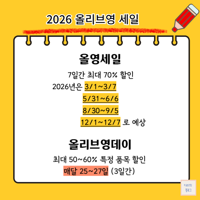 2026 올리브영 세일 일정