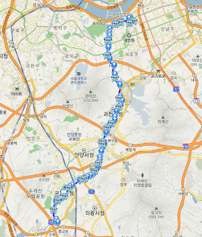 540번버스 노선도