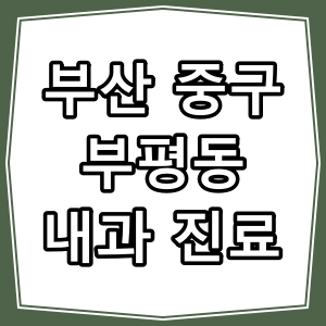 부산시 중구 부평동 호흡기 내과 진료 동네 병원