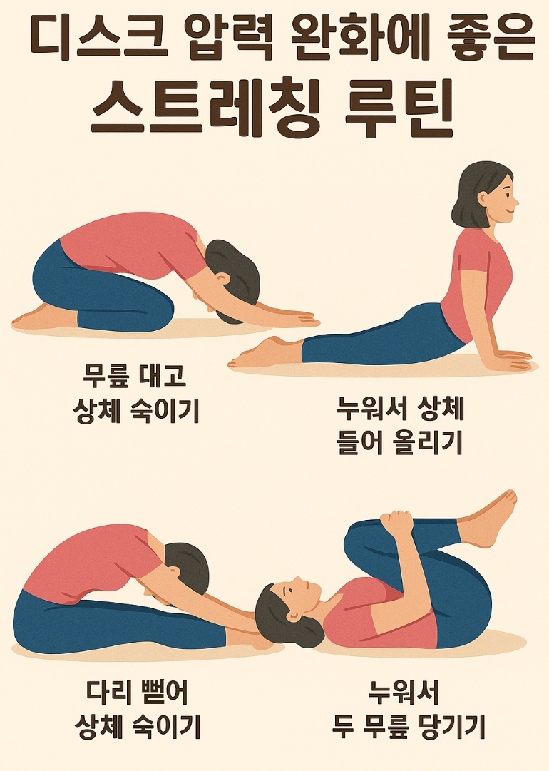디스크 완화 스트레칭 루틴