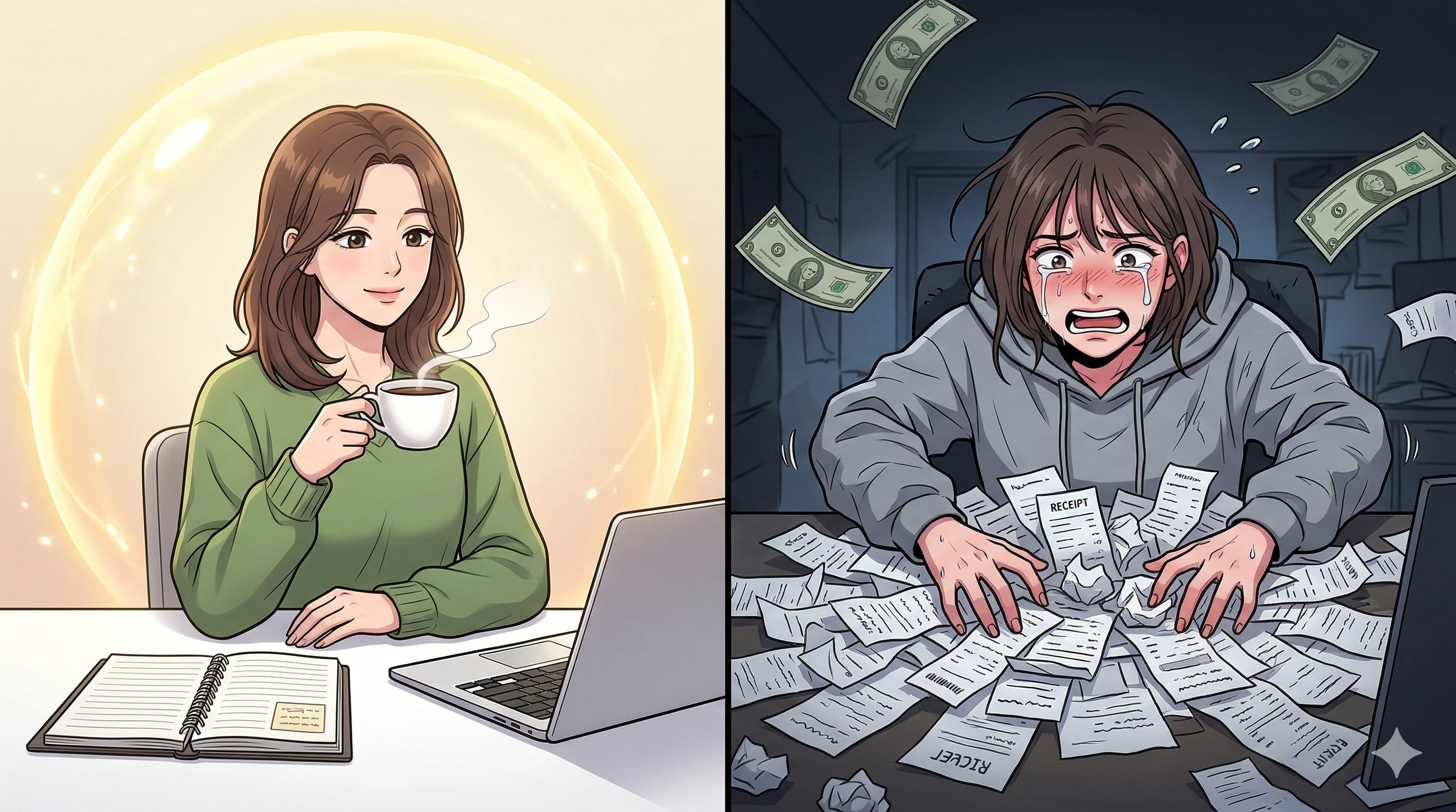 완벽한 준비의 평온함과 영수증 지옥의 대비