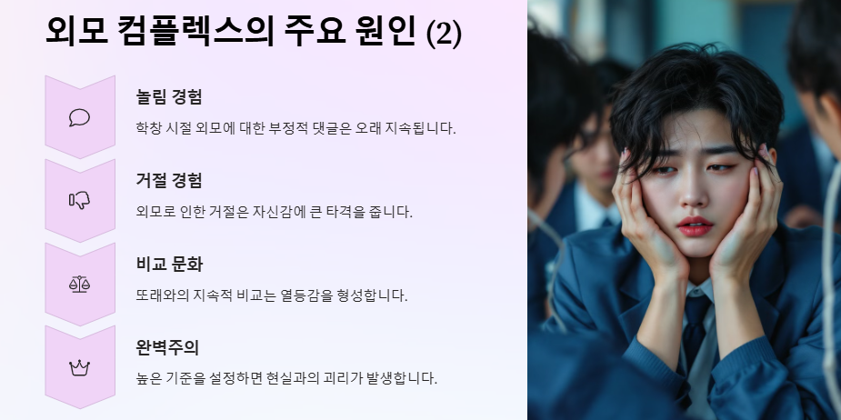 외모 컴플렉스: 원인, 유형, 그리고 극복 방안