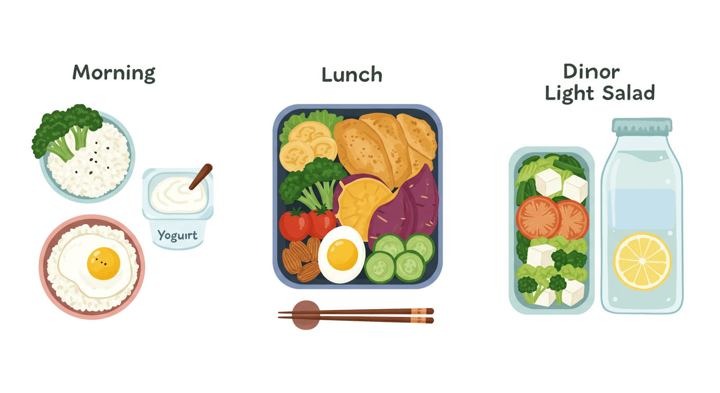 시간대별 추천 도시락 조합