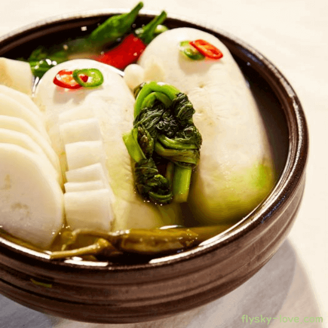 유산균이 풍부한 동치미