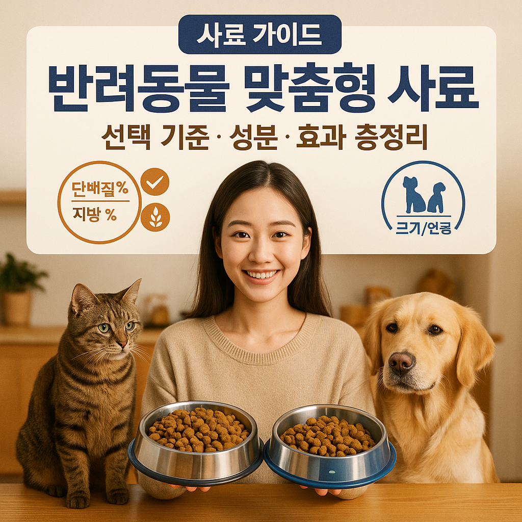 [사료 가이드] 반려동물 맞춤형 사료 ｜ 선택 기준&middot;성분&middot;효과 총정리