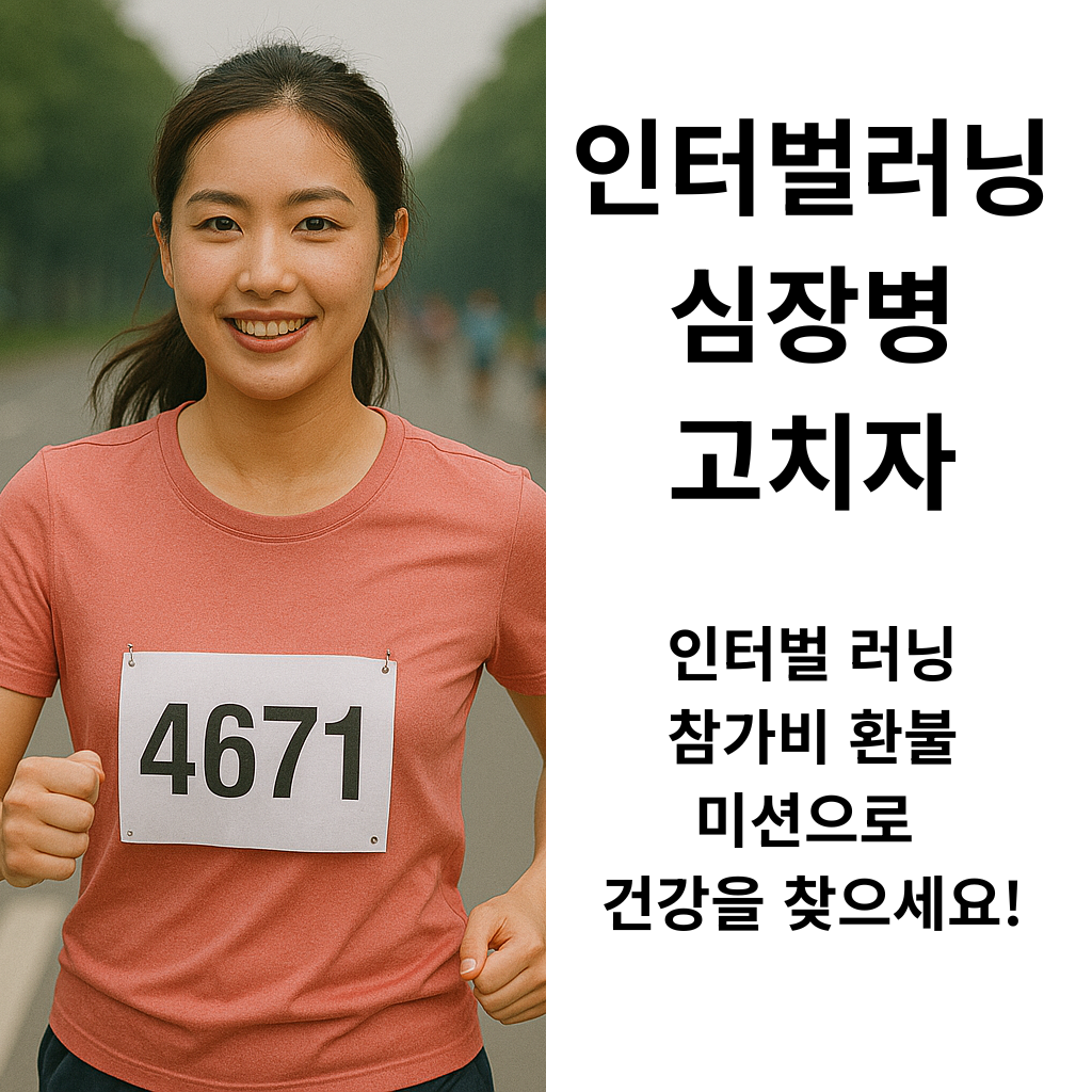 인터벌 러닝 심장병 고치자 인터벌 러닝 참가비 환불 미션으로 건강을 찾으세요!