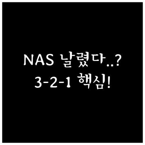 NAS 데이터 안전 확보 3-2-1 ..