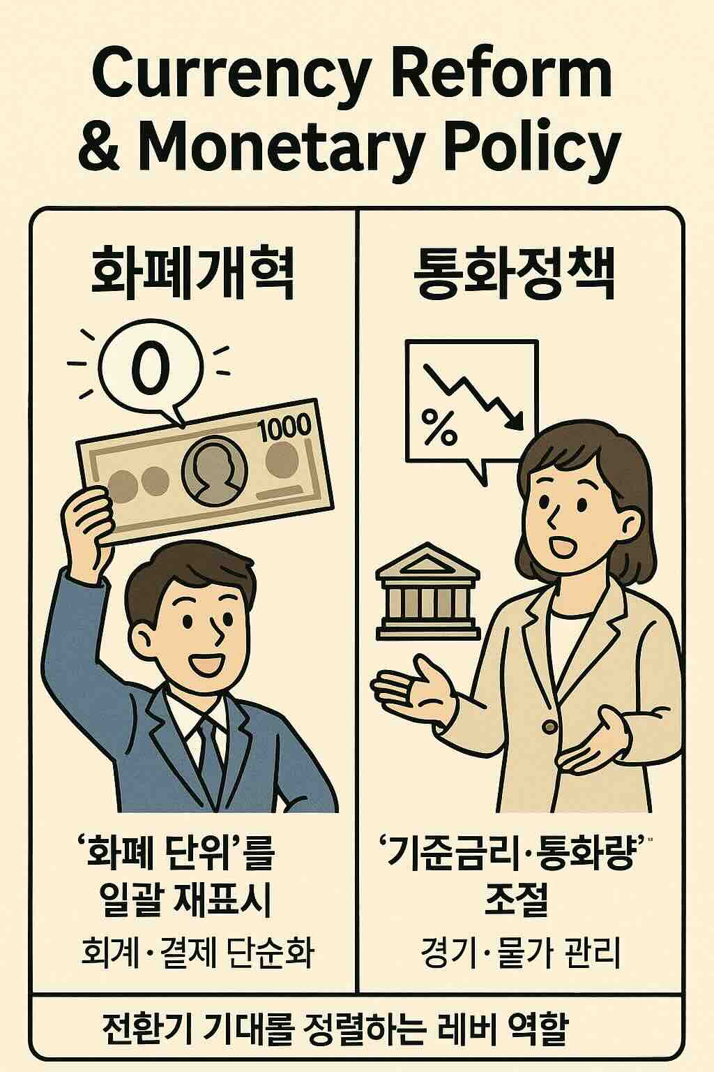 화폐개혁과 통화정책의 관계