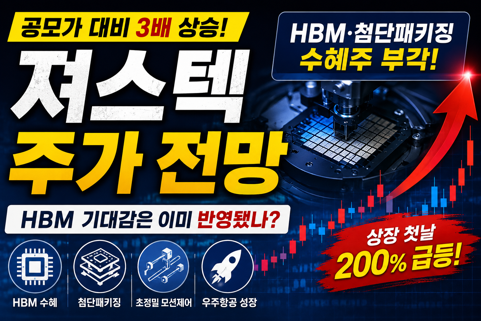 져스텍 주가 전망｜HBM&middot;첨단패키징 수혜주, 공모가 3배 상승 이유