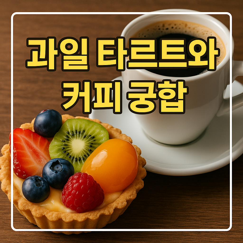 과일 타르트와 커피 궁합