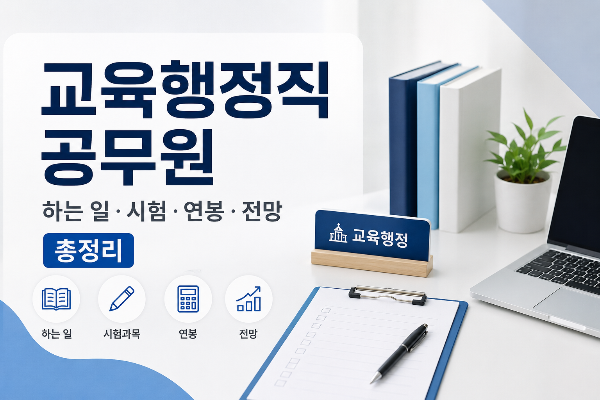 교육행정직 공무원 하는 일부터 시험과목, 연봉, 전망