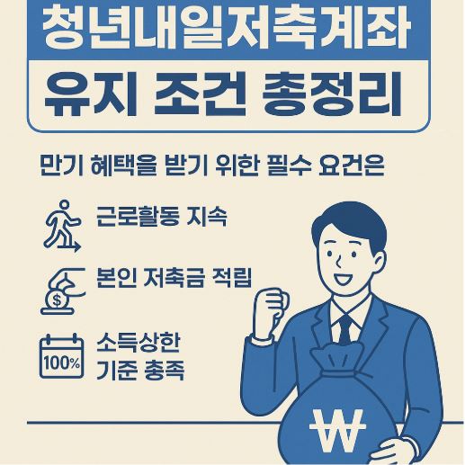 청년내일저축계좌 유지 조건 관련 사진