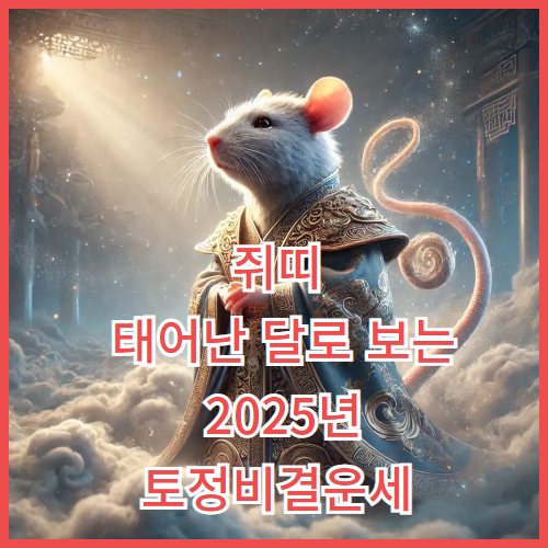 쥐띠 태어난달로 보는 2025년 토정비결 운세