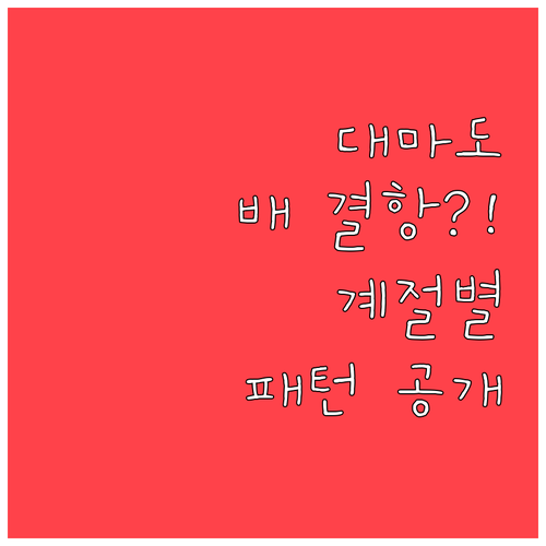 대마도 여행 배 결항 기준 계절별 패..