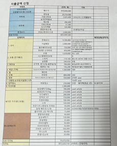 지출내역 엑셀표