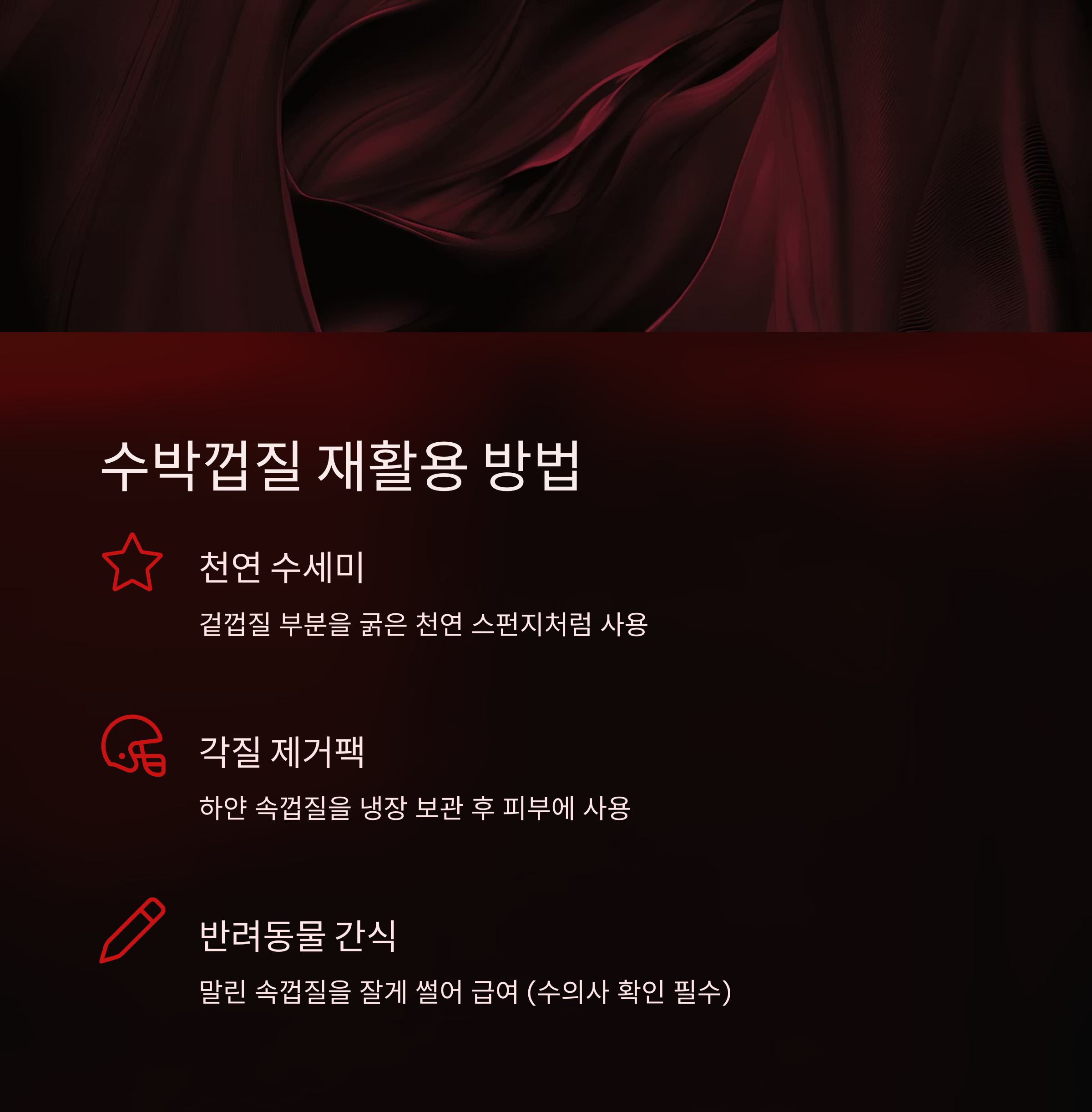 수박껍질을 재활용하거나 줄일 수 있는 방법도 있어요