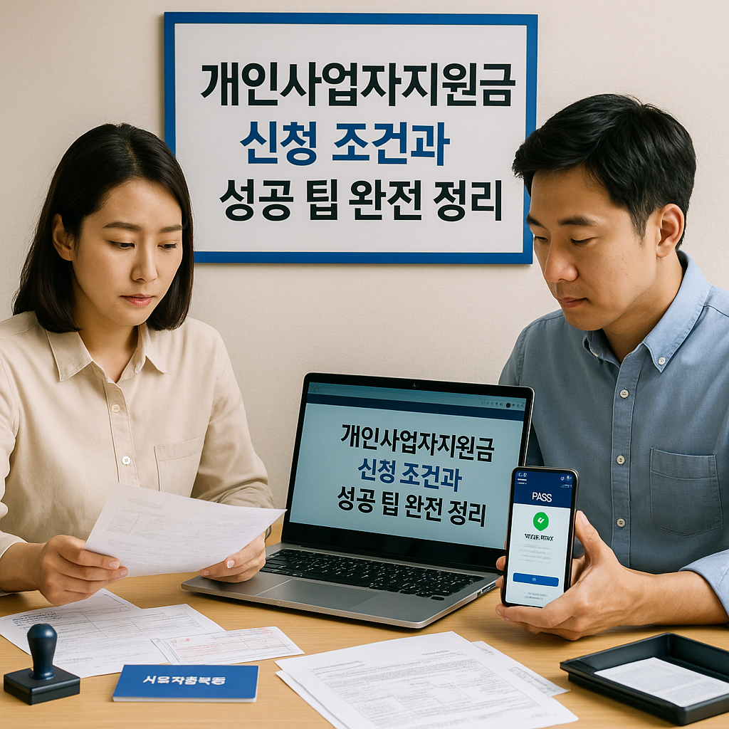 개인사업자지원금 신청 조건과 성공 팁 완전 정리
