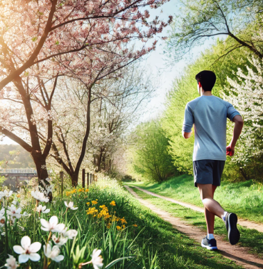 봄철 건강 관리하는 사람