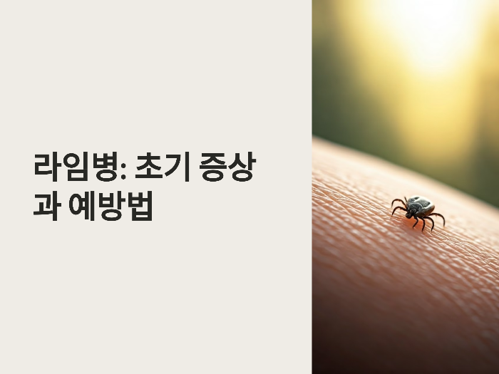 라임병 초기 증상과 예방법