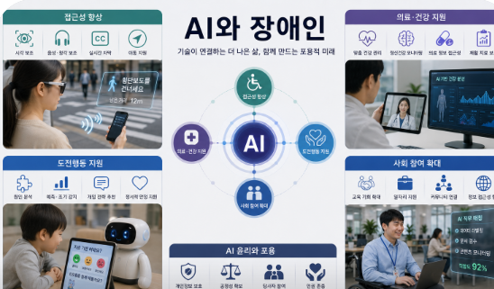 장애인이 ai 도구를 활용하는 모습