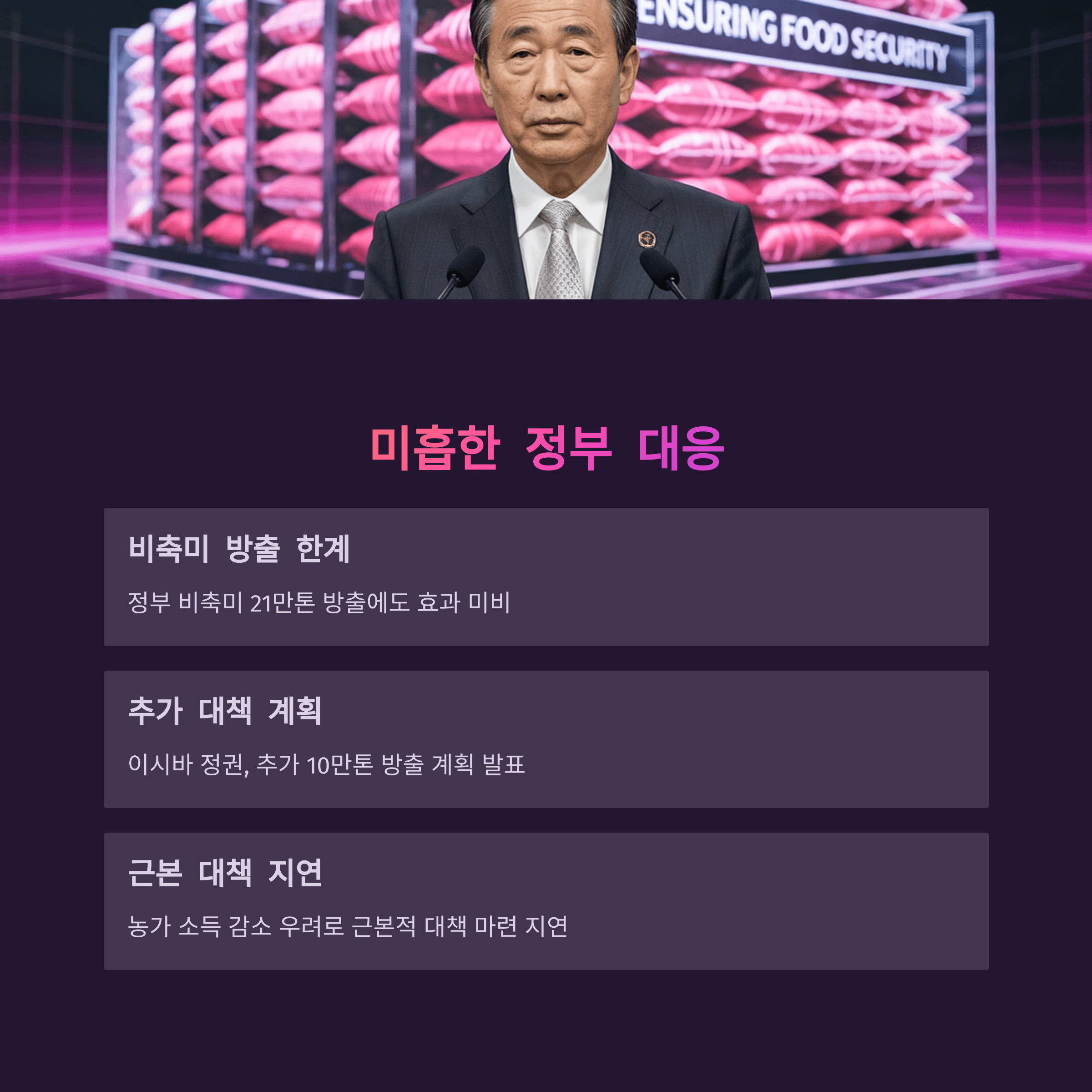 일본 쌀값 폭등 한국쌀 수출 기회 잡아라