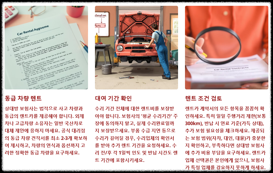 렌트비 지급기준 확인