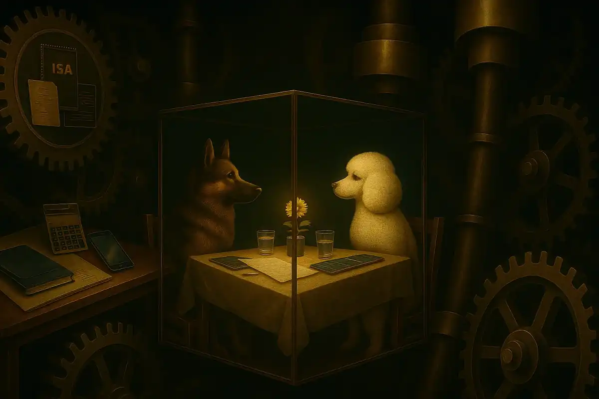 ISA 투자 컨셉 강아지 일러스트