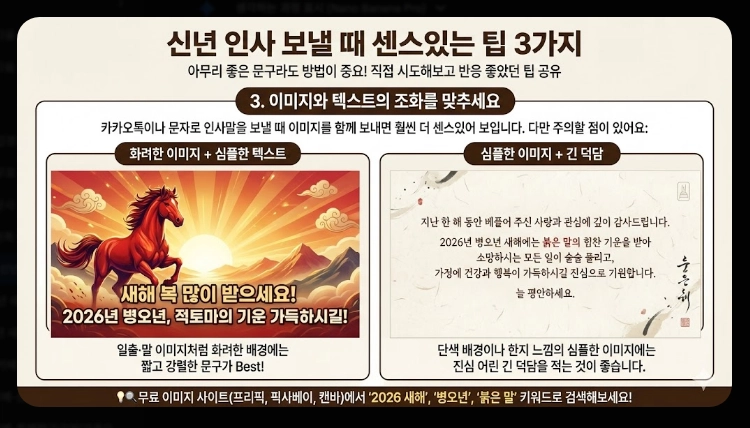 2026 신년 인사 문구, 병오년 센스있는 덕담 총정리