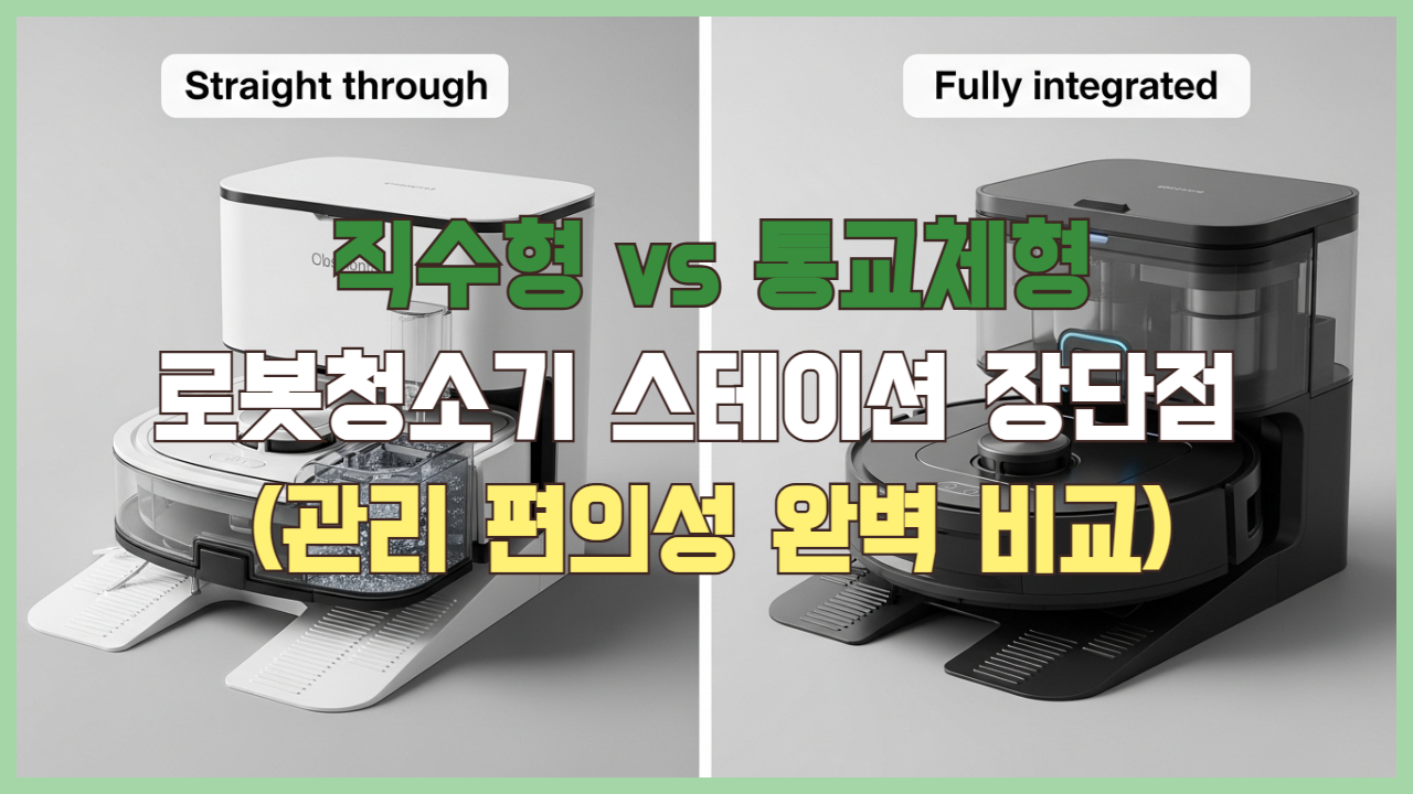 직수형 vs 통교체형 로봇청소기 스테이션 장단점 (관리 편의성 완벽 비교)