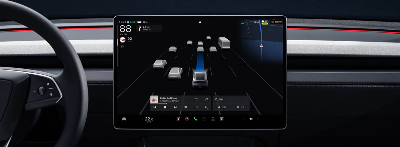 테슬라 다중 경로 계획 내비게이션