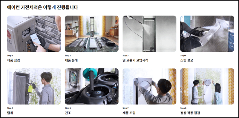 LG에어컨 청소방법 설명