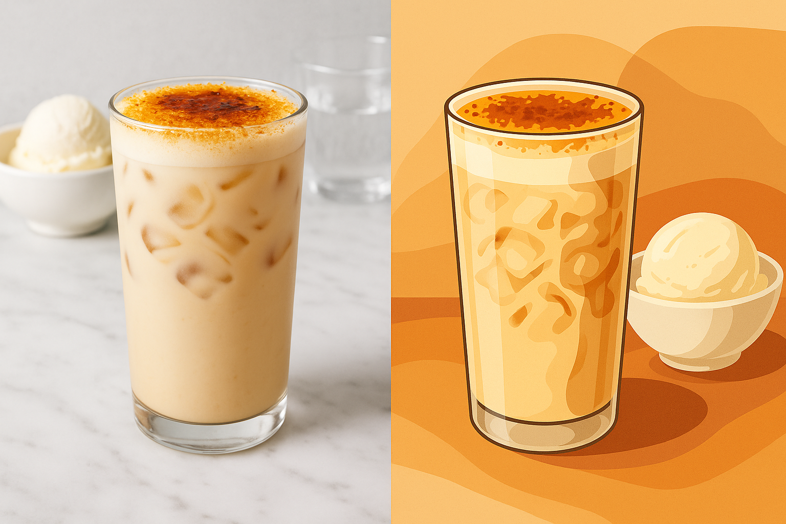 바닐라 아이스크림으로 만드는 톡 라떼