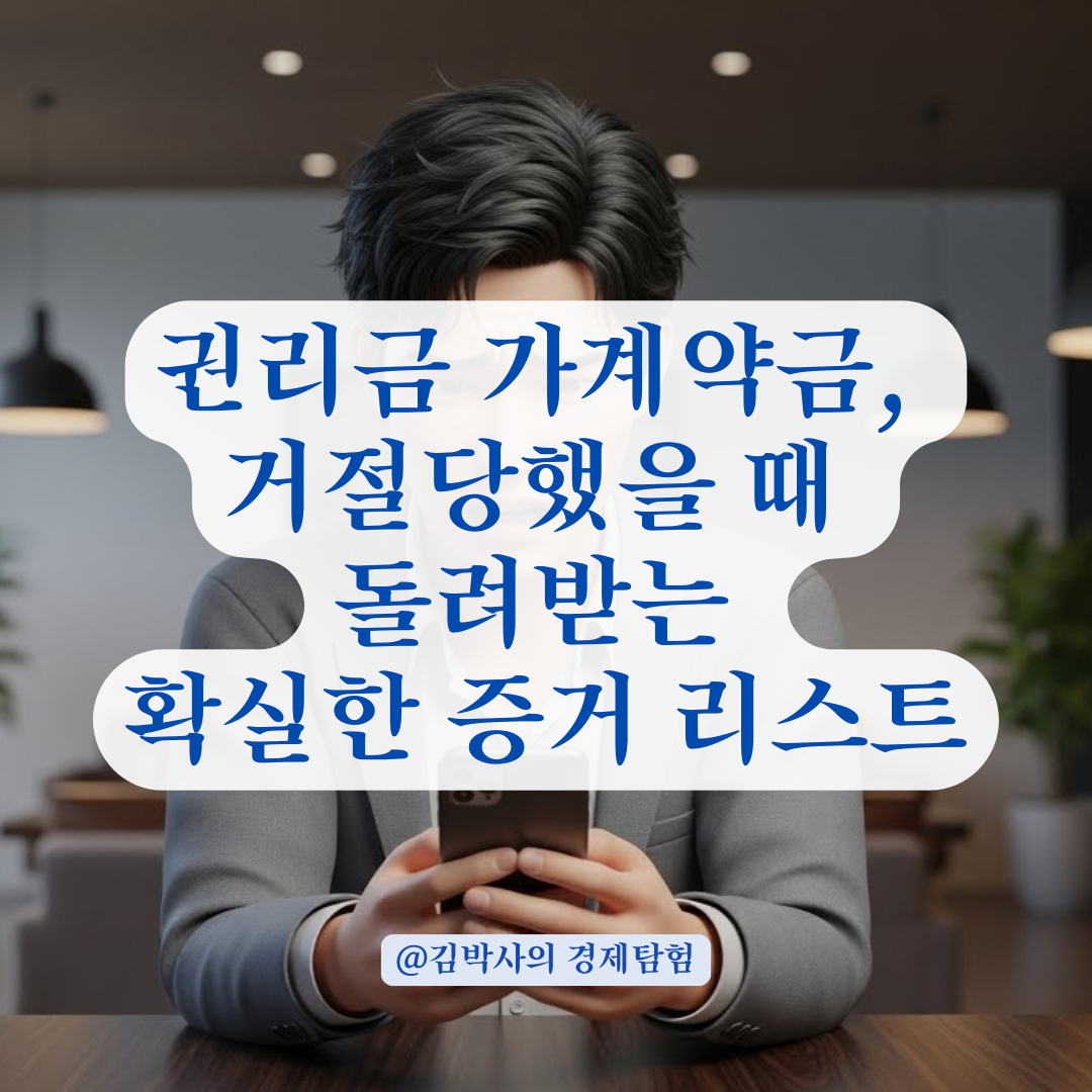 권리금 가계약금 반환 거절당할 때 반드시 챙겨야 할 증거