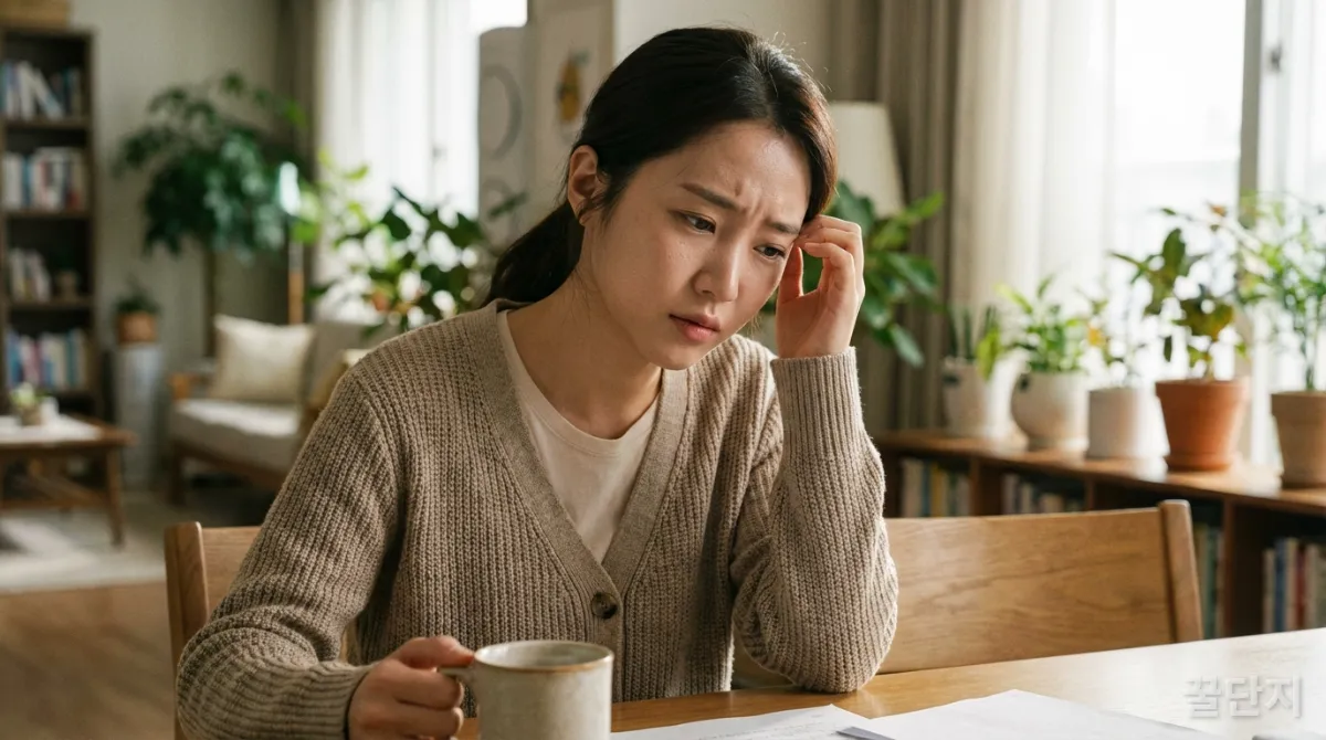 임신 초기 증상과 감기 몸살을 혼동하여 고민하는 한국인 여성