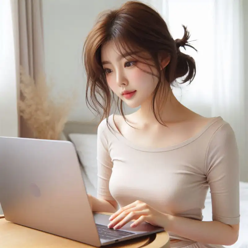 chat-gpt-사진변환-방법을-알아보는-여성의-모습