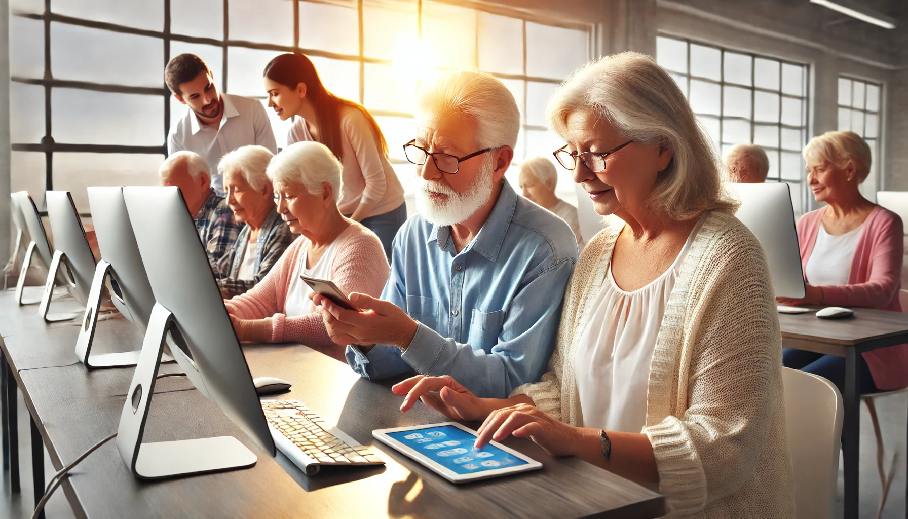 노년 디지털교육 사진