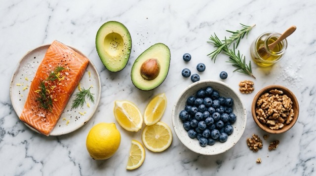 비타민C 풍부 음식 플랫레이