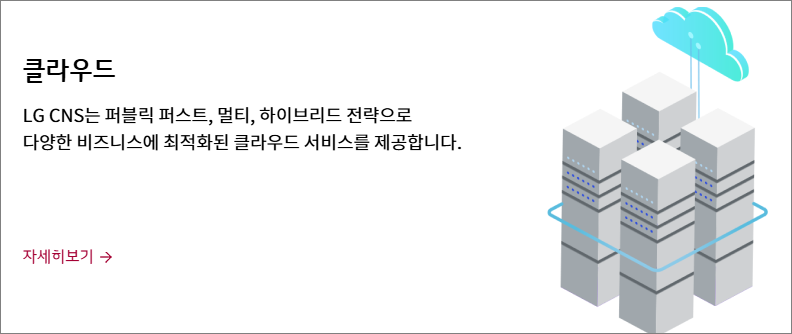LG CNS의 사업영역:클라우드 서비스