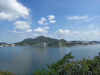 고하도에서 본 유달산