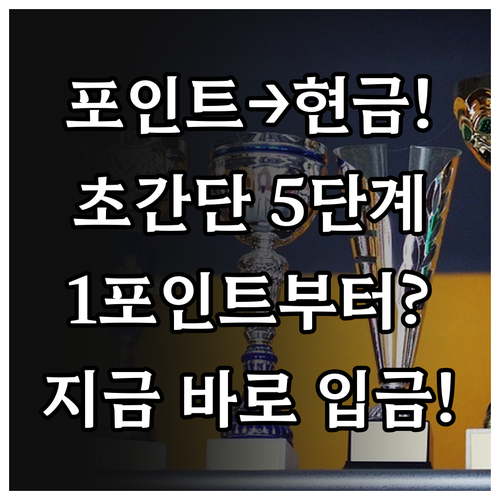 카드 포인트 현금 전환 5단계 절차 ..