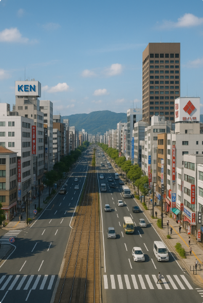 일본 오카야마 도시 이미지