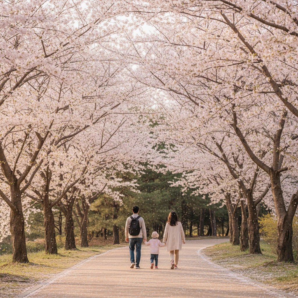 함양 벚꽃 여행 명소 추천 상림공원 ..