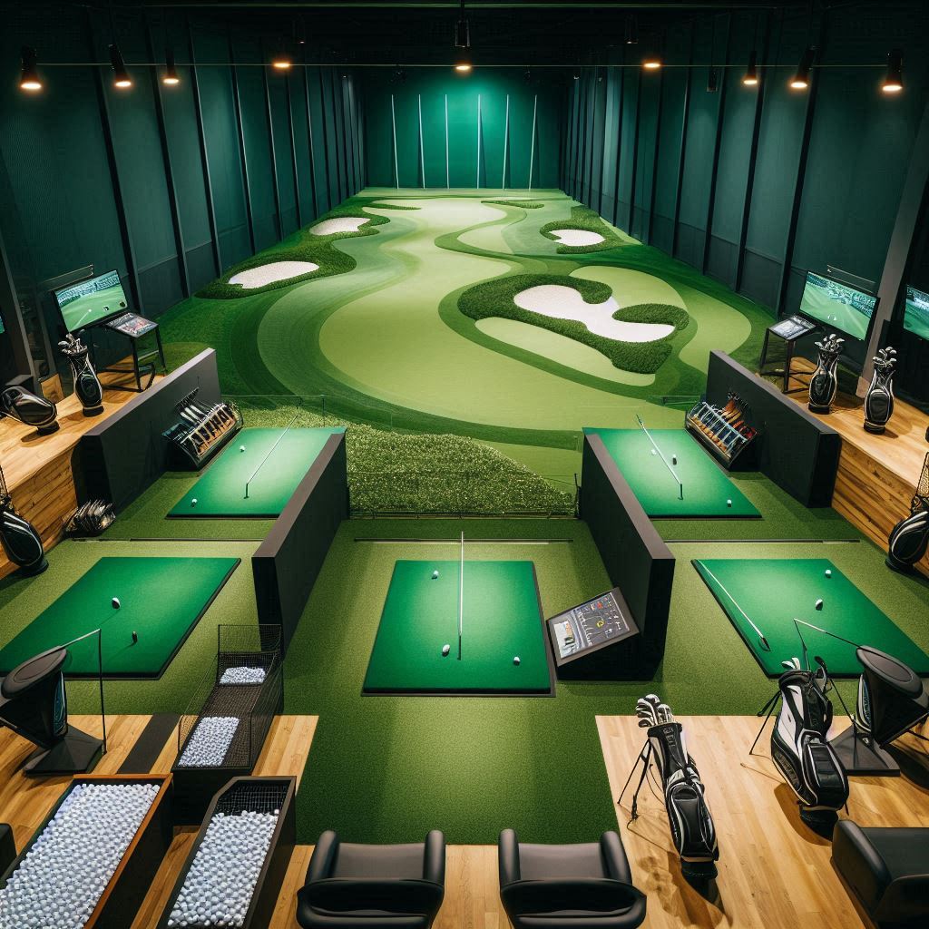 실내골프연습장 배경