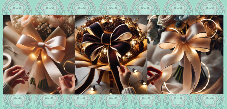 고급스러운 리본 매듭