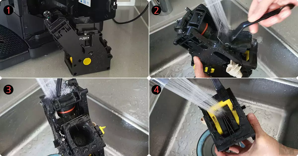 필립스 커피머신 추출기 세척