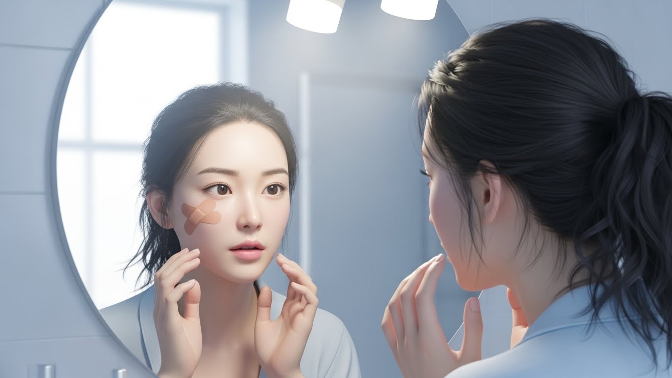 점뺀후세수, 점뺀흉터, 피부과점제거