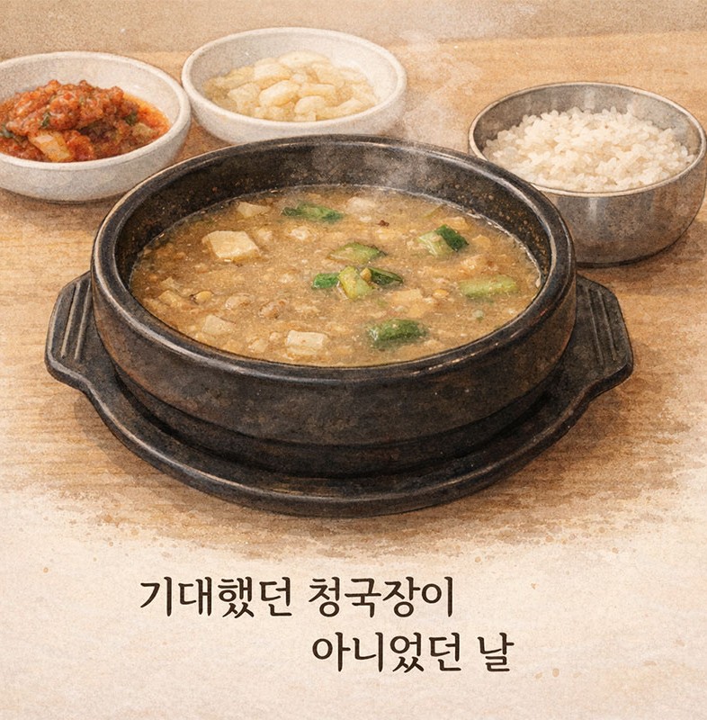 기대했던 청국장이 아니었다.